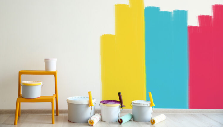 تکنیک نقاشی ساختمان با طرح کاغذ دیواری