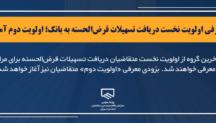 پایان معرفی اولویت نخست دریافت تسهیلات قرض‌الحسنه به بانک؛ اولویت دوم آماده باشند
