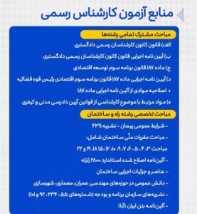 منابع آزمون کارشناسی رسمی دادگستری