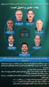 تغییر و تحول با 7 کاندیدای منتخب در هشتمین دوره انتخابات هیات رئیسه نظام مهندسی ساختمان تهران