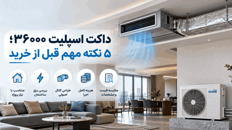 داکت اسپلیت ۳۶۰۰۰؛ ۵ نکته مهم قبل از خرید